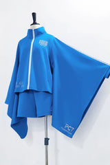 Blue [Network Error] Stand Collar Long Trumpet Sleeves Ouji Gothic Functional Style Japanese Prince Lolita Coat Shorts Set - Coat(Only) - 11