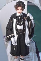 Black Choir Handsome Prince Ouji Fashion Lolita Full Set - Product - 4