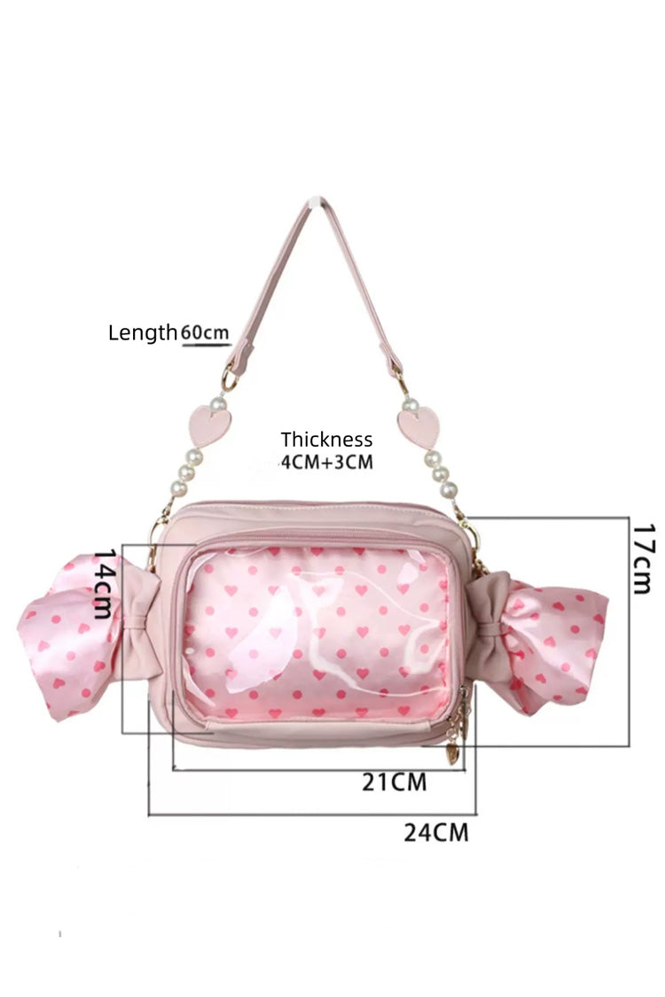 Kawaii Candy-Shaped Sweet Lolita Top‑Handle Shoulder & Crossbody Ita Bag 2 Colors - Product - 4