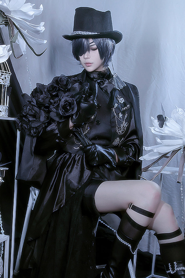 Black Butler in the Fog City Print Ouji Fashion Lolita Set - Product - 2
