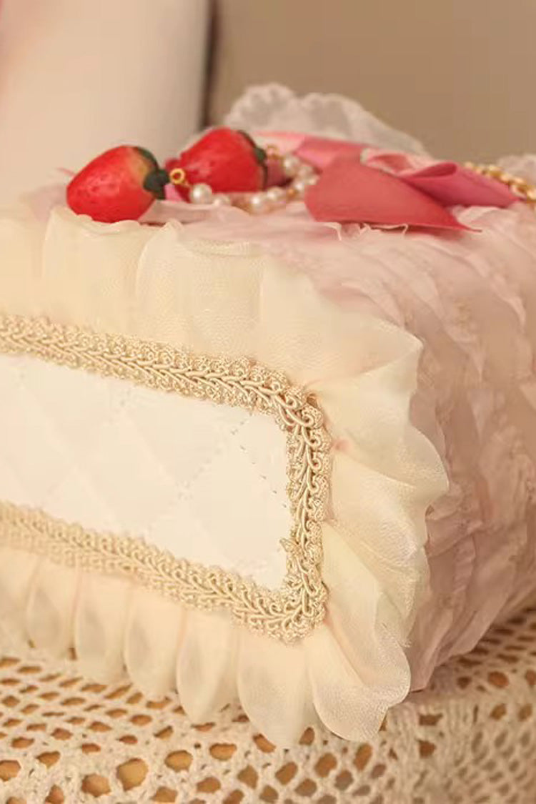 Pink Strawberry Cake Rose Bowknot Sweet Princess Lolita Crossbody Bag - Product - 4