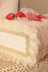 Pink Strawberry Cake Rose Bowknot Sweet Princess Lolita Crossbody Bag - Product - 4