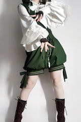 Green [Rabbit Feather] Sweet Prince Handsome Ouji Lolita Vest - Product - 7