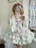 Detachable Sleeve Lace-Up Sweet Ballet Lolita JSK Set – 5 Colors detail view 6