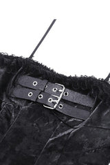 Black Sleeveless Multi-Layered Ruffled Women's Punk Party Slip Dress Graduation Dress - Product - 13