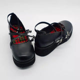 Black Doll Round Toe Soft Sister Cute Student Platform Shoes - Product - 5