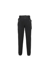 Black Lace Trim Embellished High Waisted Men's Gothic Pants - Product - 5