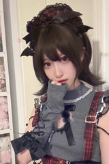 Shoulder Length Short Wig with Air Bangs Sweet Lolita Style 2 Colors - Product - 3