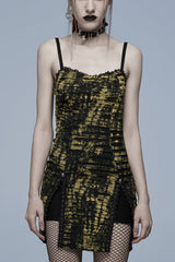 Abstract Print Women's Gothic Slip Dress 2 Colors - Yellow - 2