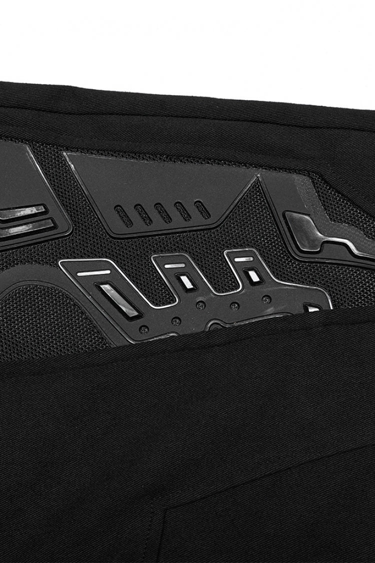 Black 3D Amor Patch Stitching Men's Punk Pants - Product - 6