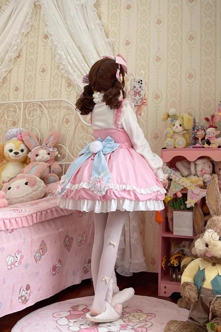 Cute Party Multi-layer Ruffle Bowknot Sweet Princess Lolita Jsk Dress 2 Colors - Product - 6