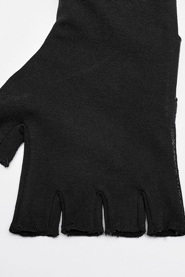 Rivets Print Lace-Up Men's Steampunk Gloves 2 Colors - Product - 8