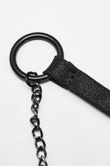 Black Adjustable Crystal Pendant Decoration Tassel Chain Women's Gothic Body Harness - Product - 9