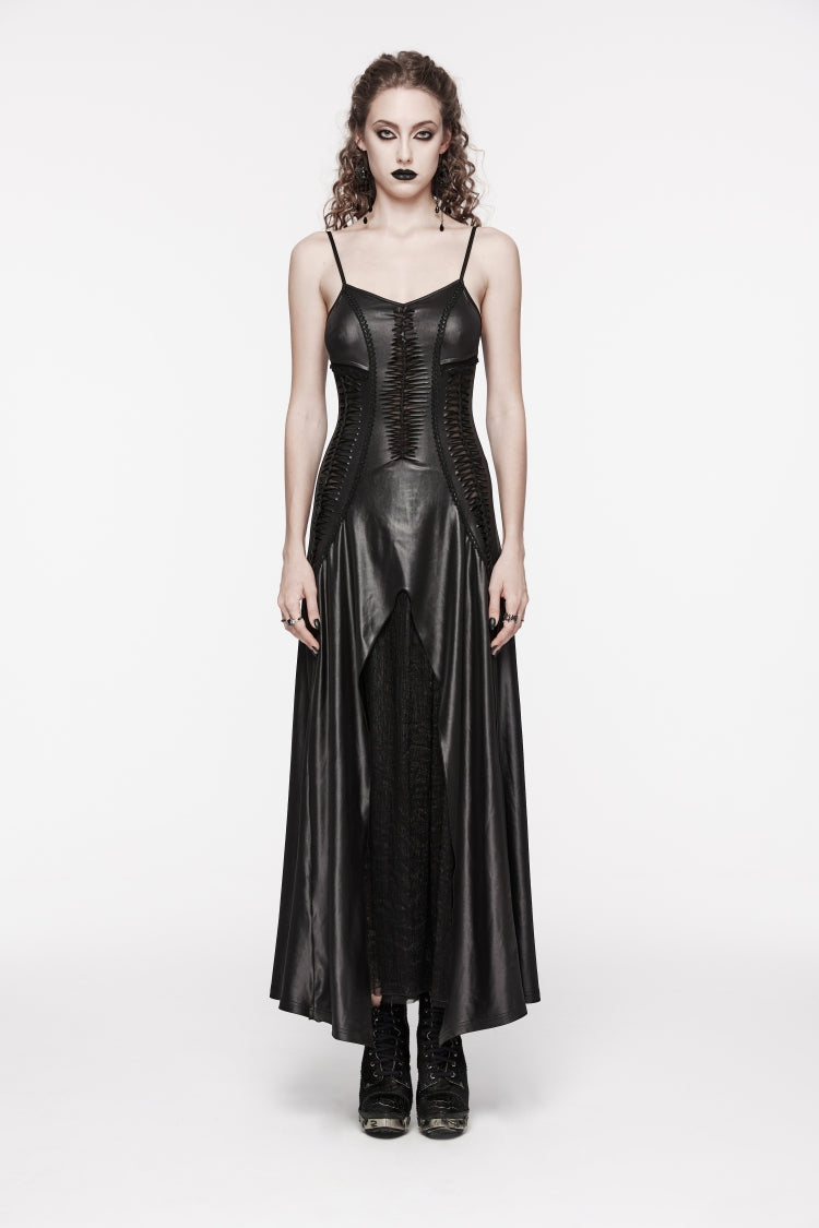 Black Off Shoulder Lace Lace-Up Slim Irregular Women's Gothic Jsk Wedding Dress - Product - 2