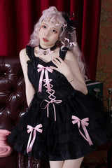 Love Overture Ruffled Bow High Waisted Sweet Lolita JSK Dress - Product - 3