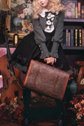 Black Viol Serenade Long Sleeves Bowknot Stitching Sweet Elegant Two Fake Pieces (Multiple Configurations) front view