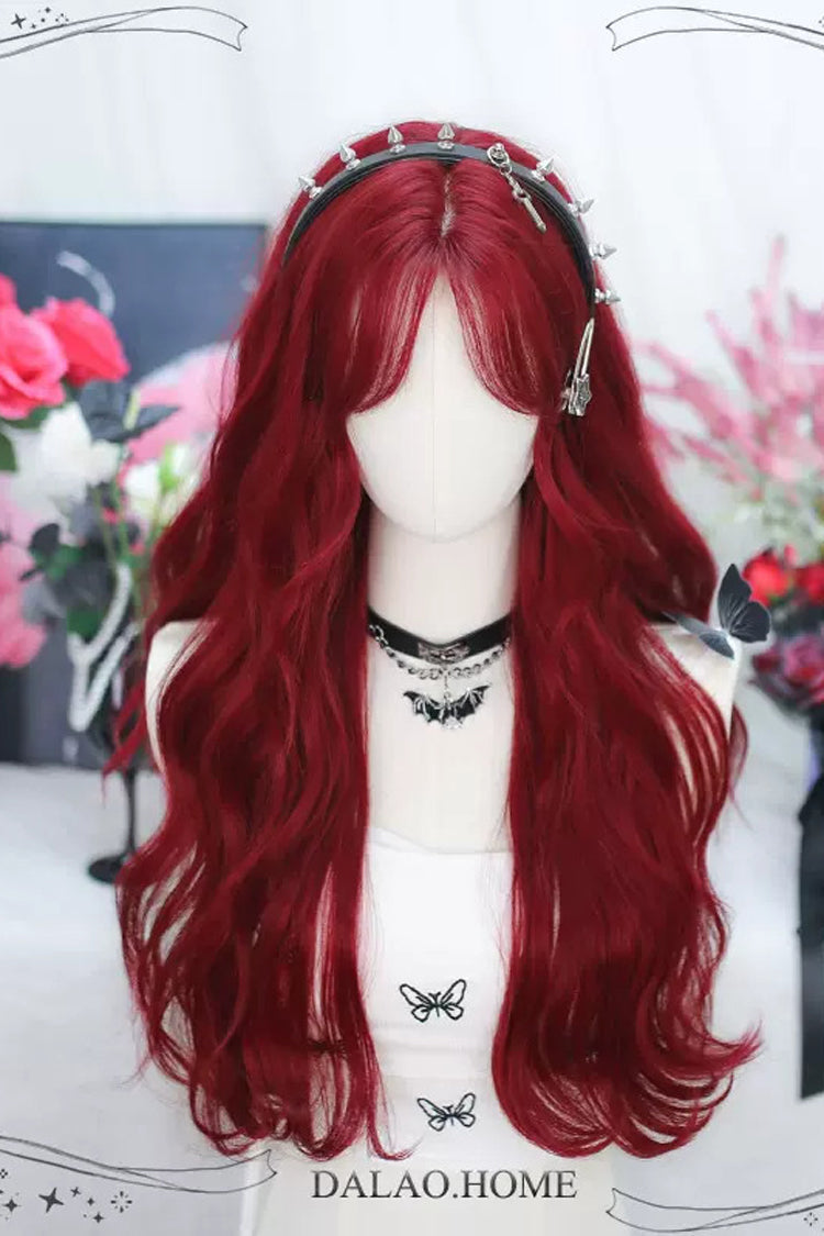 Red Secondary Long Curly Sweet Lolita Wigs - Product - 2