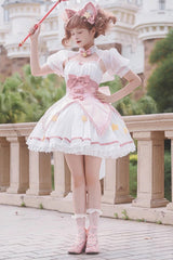 Magic Star Decoration Bowknot Sweet Lolita Jsk Dress 2 Colors - Product - 2