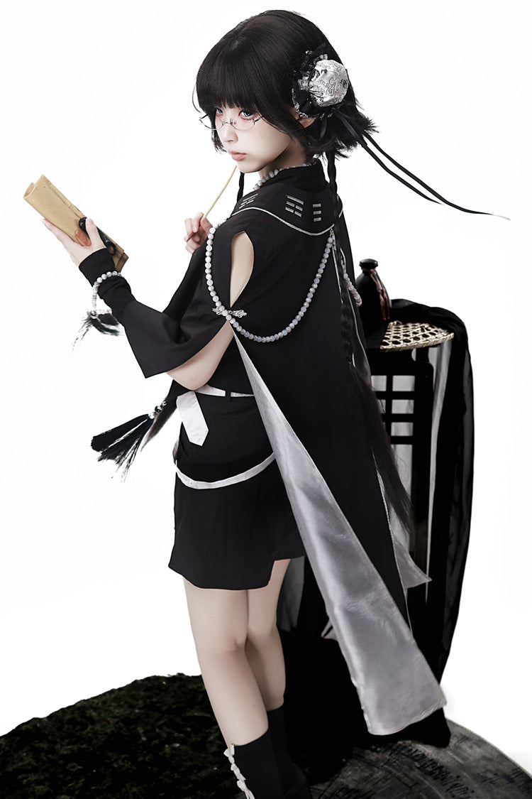 Black [The Strange End of the Immortal Sect] Sleeveless Chinese Style Ouji Lolita Set - Product - 14