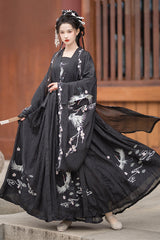 Original Chinese Ancient Style Heyungui Hand Embroidery Sweet Hanfu Dress Full Set - Product - 3