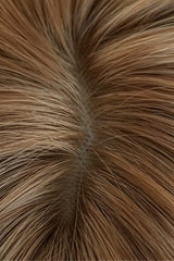 Korean Daily Sweet Style Flaxen Brown Long Layered Straight Lolita Wig with Airy Full Bangs - Product - 4