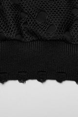 Black Long Sleeves Print Metal Eyelet Lace-Up Hooded Womens Steampunk Jacket - Product - 7