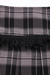 Plaid Print Stitching Mesh Women's Steampunk Skirt 2 Colors - Product - 13