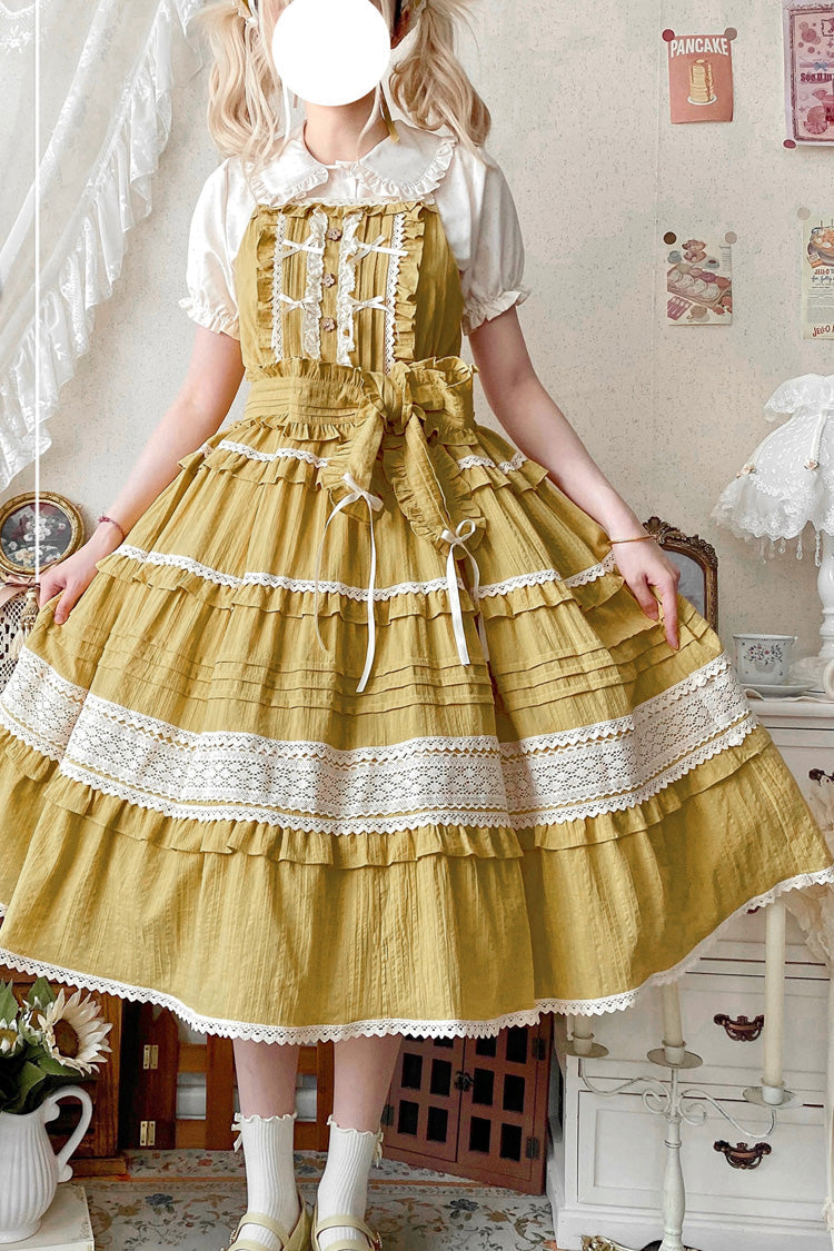 Summer Flower Tea Ruffle Bowknot Lace Sweet (Dress Only) detail view 12
