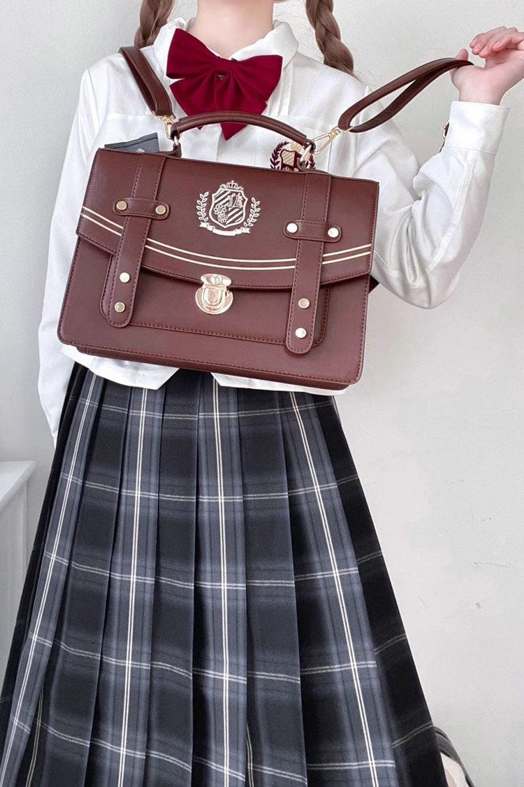 Cambridge University Sweet College Style Lolita Shoulder Bag 2 Colors - Brown - 1