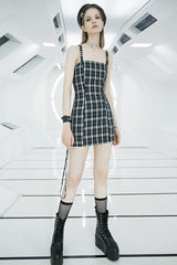 Cute High Waist Women's Steam Punk Strap Dress - Product - 8