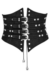 Black Metal Nails Metal Hasp Decoration Womens Steampunk Girdle - Product - 7