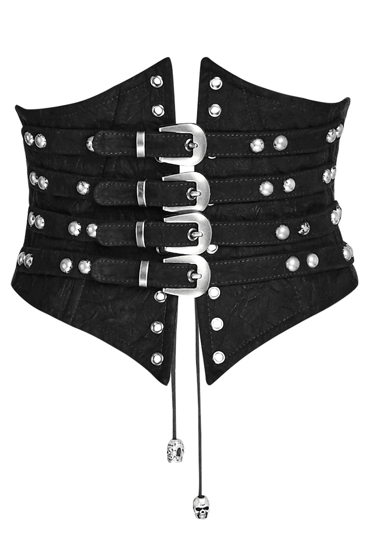 Black Metal Nails Metal Hasp Decoration Womens Steampunk Girdle - Product - 7