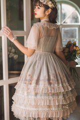 Multi-Color Sleeveless Sunflower Print Elegant and Sweet Lolita Jsk Dress - Product - 3