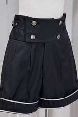 Black [Rules of the Otherworld] Long Sleeves Gothic Ouji Lolita Shorts Coat Set - Shorts - 6