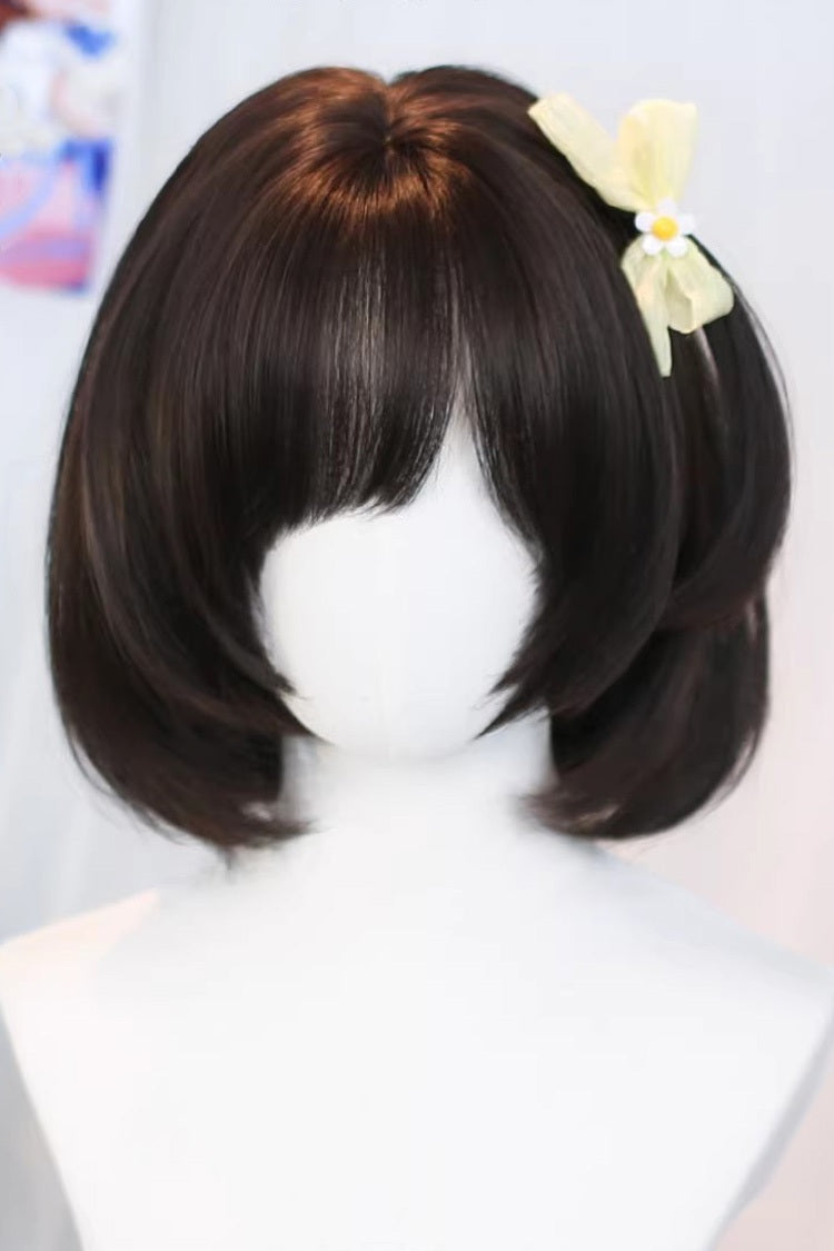 Straight Doll-Like Sweet Lolita Short Wig 2 Colors - Product - 2