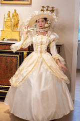 Champagne Medieval Court Cardigan Vintage Lolita Victorian Dress - Product - 5
