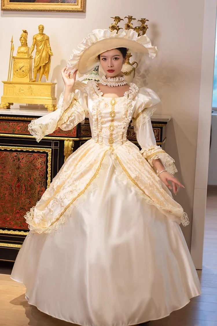 Champagne Medieval Court Cardigan Vintage Lolita Victorian Dress - Product - 5