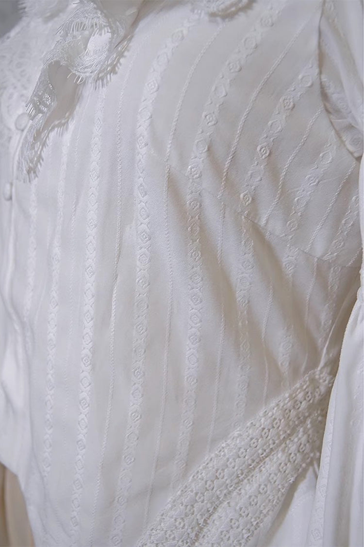 Pirate Series Navigation Treasure Hunting Guide Stand Collar Embroidery Lolita Blouse 3 Colors - Product - 13