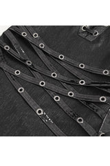 Black Halterneck Slim Women's Gothic Strapless Dress - Product - 9