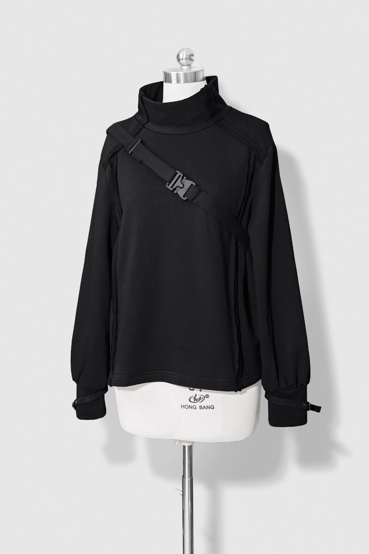 Black Functional Rabbit Cool and Handsome Ouji Lolita Set - Top(Only) - 9