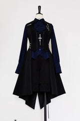 Black/Blue Vintage Medieval Little Prince Ouji Lolita Shorts - Product - 2