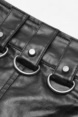 Black Double Layer Metal Buckle Belt Men's Steampunk Skirt - Product - 6