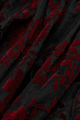Off Shoulder Ruffle Stitching Lace Sheer Womens Gothic T-Shirt 2 Colors - Product - 13
