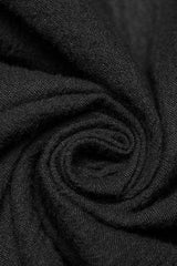 Black Hand-Stitched Button Pleated Long Puff Sleeves Ruffle Mens Gothic Blouse - Product - 7