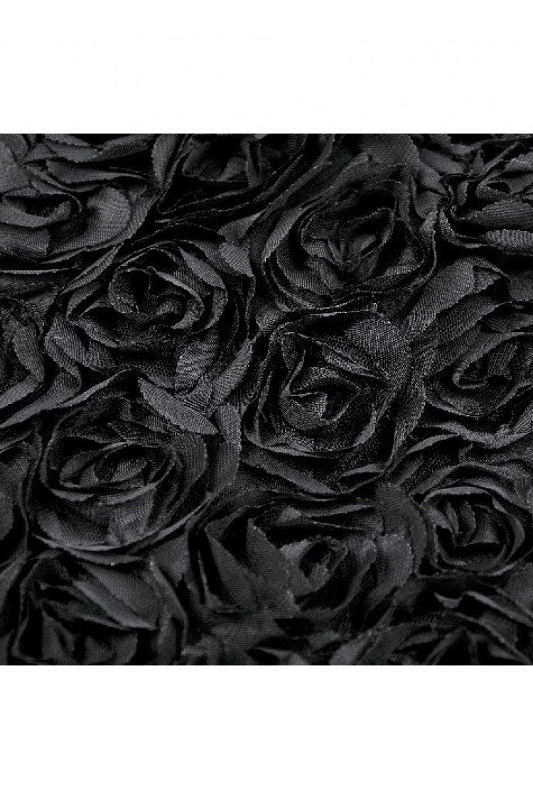 ブラック 3D 花柄ジャカードレーストリムレディースゴシックミニショートパンツ 商品画像