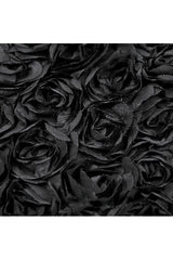 Black 3D Floral Jacquard Lace-Trimmed Women's Gothic Mini Shorts - Product - 14