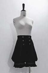 Black Anxious Rabbit Ouji Fashion Gothic Lolita Shorts - Black - 1