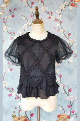 Black Forest Multi-layer Ruffle Classic Gothic Lolita Skirt Set - Product - 5
