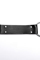 Black Women's Steampunk Buckle Faux Leather Body Harness - Product - 5