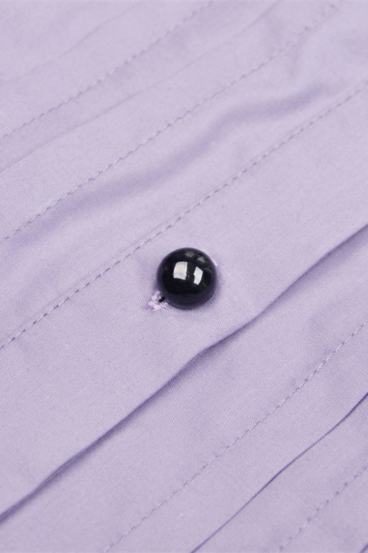Purple Star Collar Long Puff Sleeves Women's Gothic Witch Blouse - Product - 13